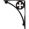 Ekena Millwork Crawley Wrought Iron Bracket, (Single center brace), Antiqued Warm Silver 1 1/2"W x 5 1/2"D x 8"H BKTM01X05X08SCRAWS - alternate 5